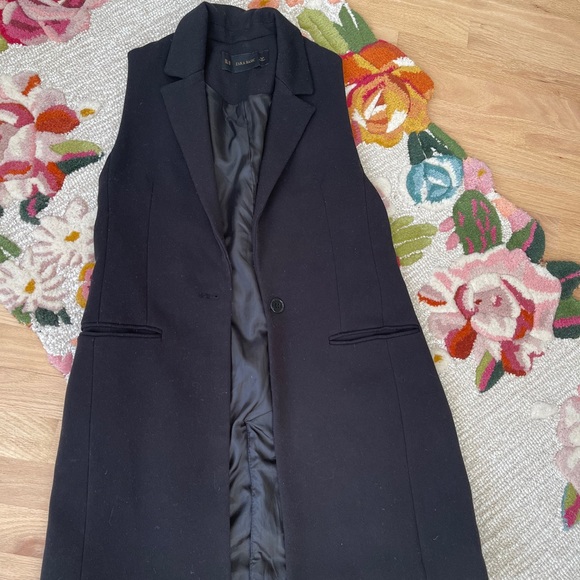 Zara Jackets & Blazers - Zara long tuxedo vest jacket